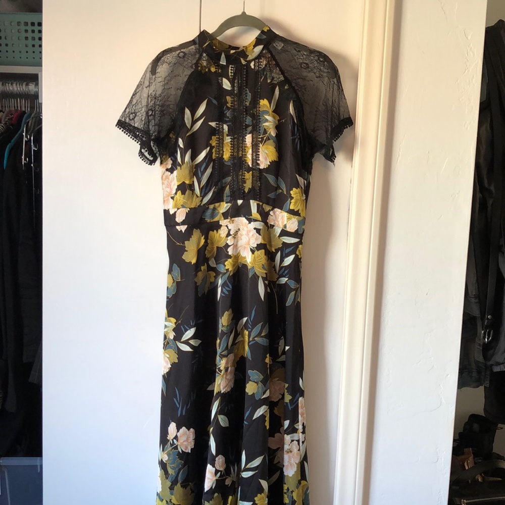 ASOS lace cap sleeve dress